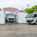 横浜市資源循環局神奈川事務所に設置されたステーションとバッテリー交換式EV塵芥車