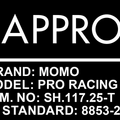 MOMO PRO RACING 6PはFIA8853-2016公認規格を取得