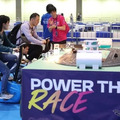 ペダル発電を使ったレース体験
