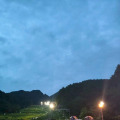 夜空に美しく映えるナイター照明