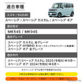 『スペーシア』専用「オートブレーキホールド＆オートパーキングブレーキキット」