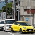 令和8年熊本地震：ガソリンスタンドでの給油待ちの列（7月30日、熊本県宇城市）