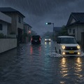 ＜注意喚起＞進入しない！　冠水路の危険---千葉でレベル5の大雨 画像