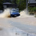 冠水路への進入は危険!!（8月14日、千葉県大網白里市）