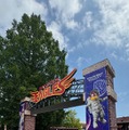 「楽天イーグルス」のゲート。今回のEV試乗会は、楽天モバイル最強パーク宮城を舞台に開催された