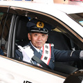パトカーに乗った瞬間にシートベルトを締めた片山右京氏には　さすがという印象