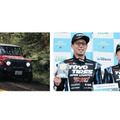 参戦車両のジムニーシエラと、High Bridge First with TOYO TIRES 坂本 誠選手/花田 圭一選手