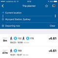 オパールアプリで、行きたい場所を検索すると、数通りの行き方を表示してくれる。