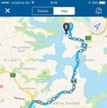 オパールアプリではそれぞれのルートを確認できる。バス停がいくつあるかもわかるし、バス停がどこに止まるかもわかってすごく便利。
