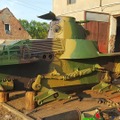 欧州にて修復作業中の「九五式軽戦車」。写真は1年程前の様子。現在は三菱製のオリジナル空冷ディーゼルエンジンを搭載し、走行を目指して最終組み立て中