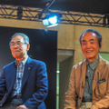 マツダの元デザイン本部長の福田成徳氏（右）と初代～3代目の開発主査を務めた貴島孝雄氏（左）