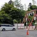 笠間稲荷神社、車の茅の輪くぐり
