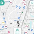 Ringo Pass：地図表示画面のアイコンから品川駅高輪口タクシー乗り場「混雑情報」を確認できる。