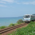 山陰本線江津～浜田間を走る普通列車。益田まではまだ本数は多い。