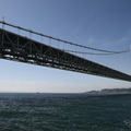 明石海峡大橋。神戸市から淡路島方面を望む