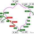 迂回路：通行止め区間が区間 I。川崎浮島JCT～木更津金田IC間の所要時間は約80分（通常約12分）かかる見込み