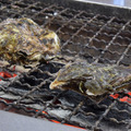 粒立ちの良い牡蠣を炭火にかける。
