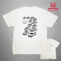 シビック歴代モデル勢揃い！「CIVIC ヒストリーTシャツ」…丹波屋栃木くらしっく 画像