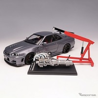 R34型スカイラインGT-R、1/18スケールミニカー発売…ディスプレイエンジン付属 画像