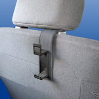 耐荷重約5kgでスマホホルダー使用にも、ペルシードから工具不要な「ヘッドレストフック」発売 画像