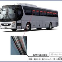 ＜リコール情報＞ヒュンダイ、バス『PY』をリコール…スライド窓が保安基準に適合しない 画像
