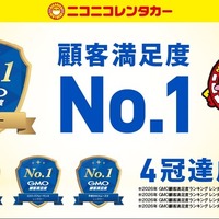 ニコニコレンタカー、GMO顧客満足度ランキング2026レンタカー総合1位…アプリ「ニコパス」の利便性が評価 画像
