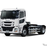 いすゞ・大型トラック『ギガ トラクタ』、車両運搬用ショートキャブ追加…大型EV・SUV輸送に対応 画像
