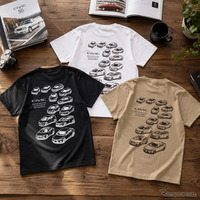 歴代ホンダ・シビック、公認ライセンス「Tシャツ」新色が登場！　CIVICヒストリーTシャツ　新色ブラック・ダークベージュ　予約開始 画像