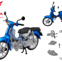 解体組み立てパズルとして楽しめる！　ホンダ『スーパーカブ110』が 12分の1スケールに…価格は7700円 画像