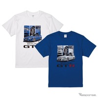 日産公認「SKYLINE GT-R（R34) Tシャツ、予約販売開始…ディテールをコラージュ風に配置 画像