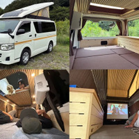 ポップアップルーフと40型スクリーン搭載、『ハイエース』ベースのキャンピングカーレンタル開始…Carstay 画像