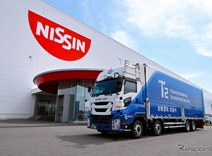 「カップヌードル」を自動運転トラックで輸送、日清食品とT2が実証実験へ 画像