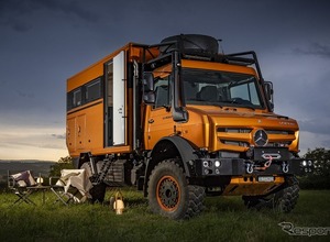 メルセデスベンツの万能車『ウニモグ』がキャンピングカーに！ 数日間の自給自足が可能 画像