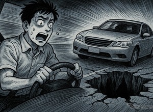 目の前に穴！　国交省が警告する「陥没時」の安全行動とは？ 画像