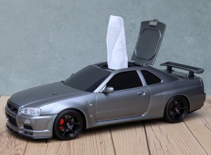 R34スカイラインGT-R型ウェットティッシュケース、新色ガンメタリックシルバー発売 画像