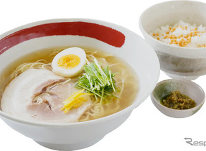 中国道・安富PA、「柚子塩ラーメン追い茶漬けセット」新発売 画像