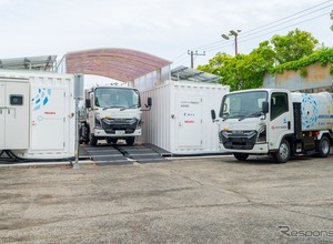 いすゞと横浜市、バッテリー交換式「EVごみ収集車」実証実験…約3分でバッテリー交換完了 画像