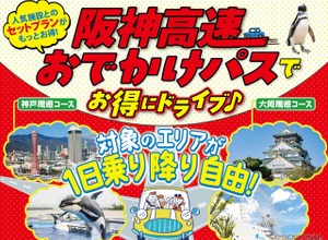 1日定額で大阪・神戸を周遊「阪神高速おでかけパス2026」発売…7月18日から利用可能 画像