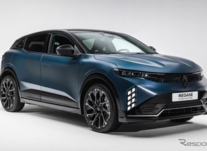ルノー「メガーヌ」EVに改良新型、航続500km・急速充電24分に進化…フロントも刷新 画像