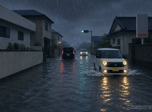 ＜注意喚起＞進入しない！　冠水路の危険---千葉でレベル5の大雨 画像