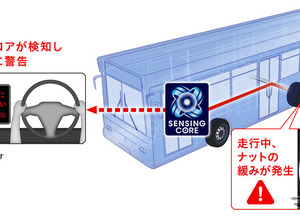 ダンロップ「センシングコア」、日野『ブルーリボン』に標準装備…車輪脱落予兆検知で安全性向上 画像
