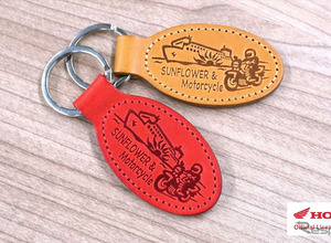 船旅＆ツーリングの思い出に、さんふらわあ・ホンダ・クシタニがコラボ、レザーキーホルダー発売 画像