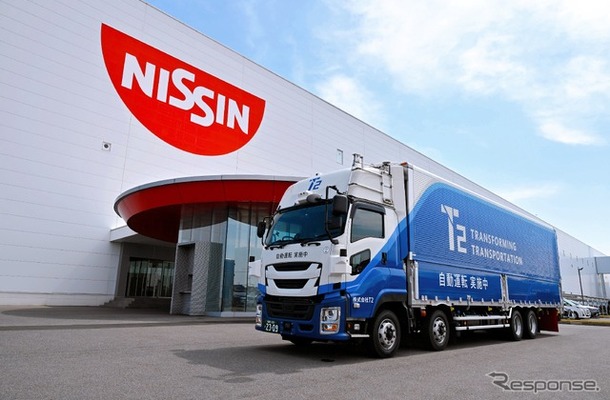 日清食品とT2がレベル2自動運転トラックを用いた幹線輸送の実証実験を関東と関西を結ぶ高速道路で6月から開始