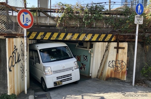 制限高さ1.8m、横須賀線・品川～西大井の北三ツ木ガード