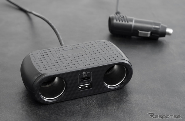 オウルテックのケーブル型車載充電器「OWL-CCUCD2C2-BK」