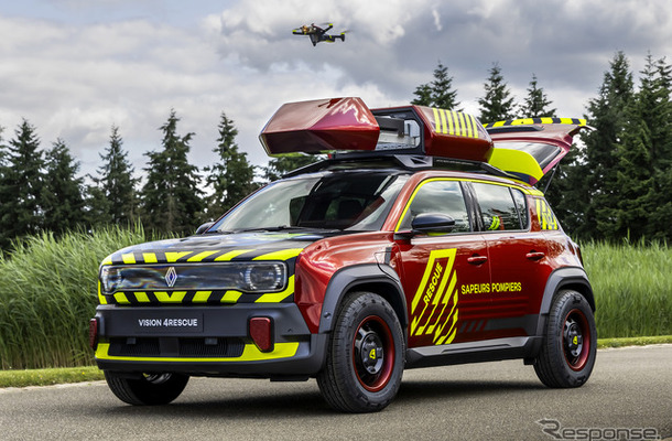ルノー『4 E-Techエレクトリック』をベースにした救急車両「vision4rescue」