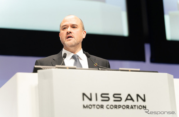日産自動車が24日に開催した株主総会。写真はイヴァン・エスピノーサCEO