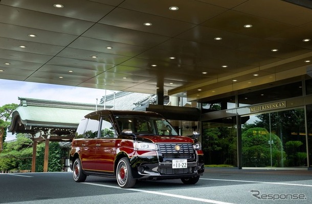 明治記念館とフォレストテラス明治神宮・桃林荘の特別車両。トヨタの『JPN TAXI（ジャパンタクシー）』がベース