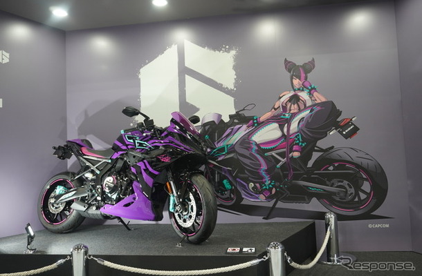 『ストリートファイター6』とコラボレーションした『GSX-8R Tuned by JURI』（大阪モーターサイクルショー2025）