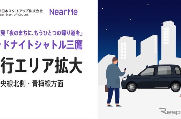 『ミッドナイトシャトル三鷹』の運行エリアを拡大
